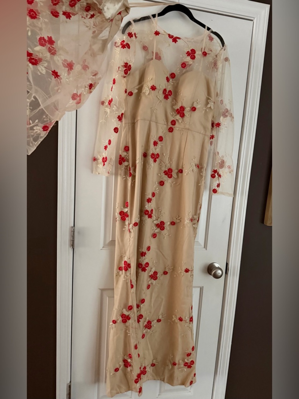 Sheer Embroidered Floral Dress